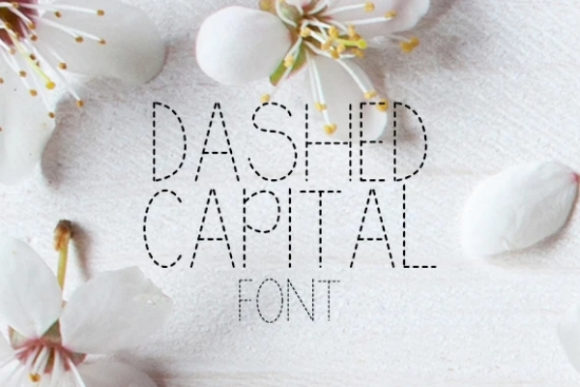 Dashed Capital Font: Nostalgic Sans Serif for Makers