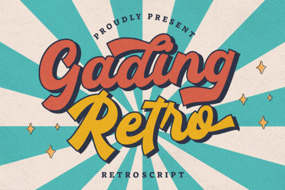 Gading Retro: A Bold Handwritten Font for Real Business Branding