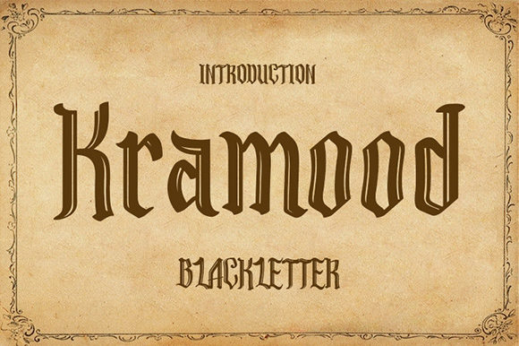 Kramood: A Vintage-Inspired Blackletter Font for Digital Branding