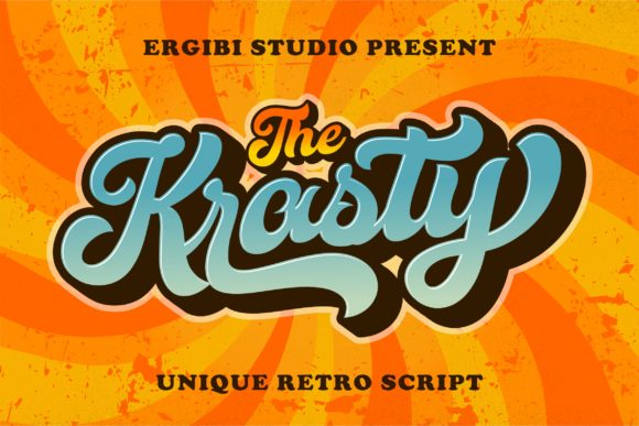 Krasty: A Retro Script Font That Pops on Handmade Goods