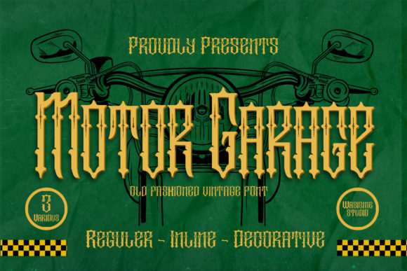 Motor Garage Font: A Vintage Blackletter for Editorial Design