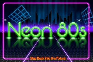 Neon 80s Font: Bold Sans Serif for Campaign Design